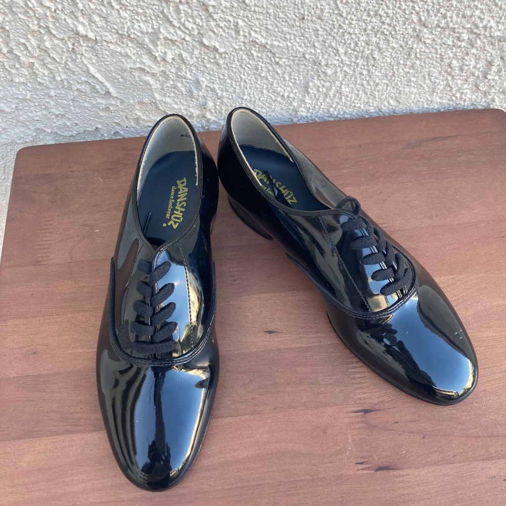 Mens Danshuz Dance Footwear Black Patent Leather Size 7.5